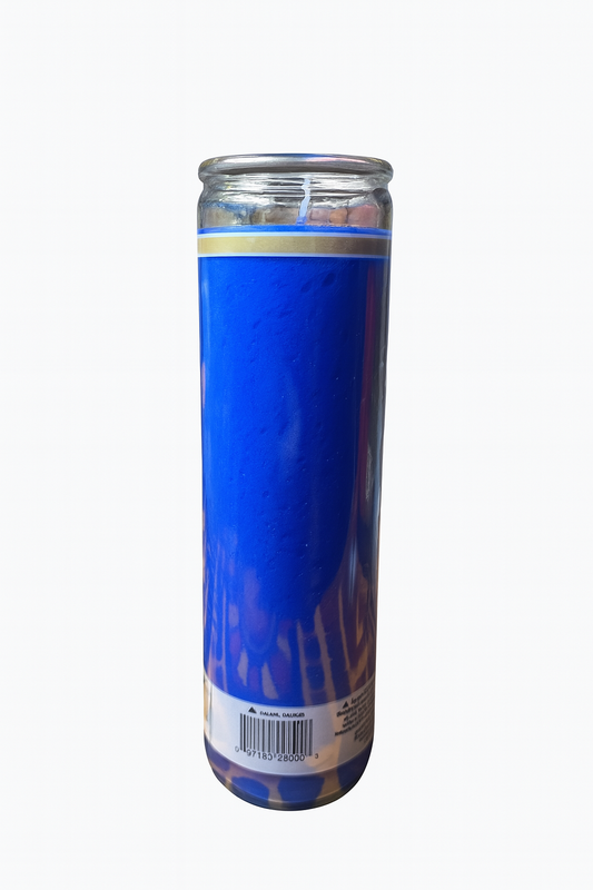 Plain Blue Candle - Vela Azul Lisa
