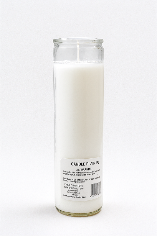 Plain White Candle - Vela Blanca Lisa